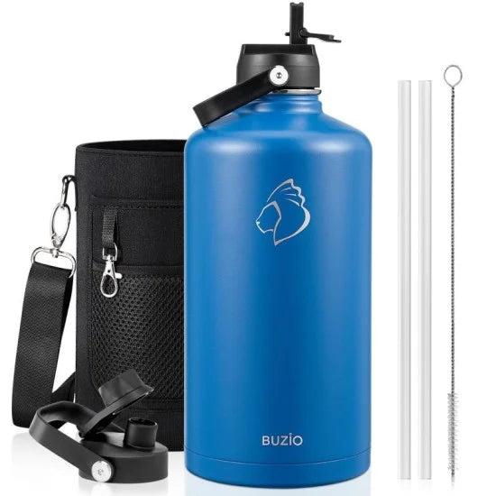Buzio Duet Series Gallon Bottle with 2 Lids and Sleeve 3.8L