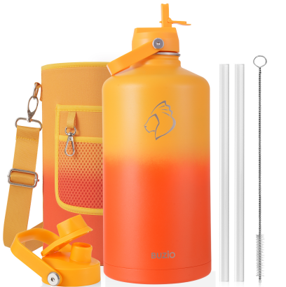 Buzio Duet Series Gallon Bottle with 2 Lids and Sleeve 3.8L
