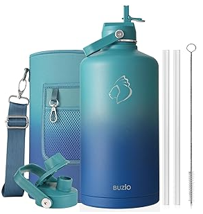 Buzio Duet Series Gallon Bottle with 2 Lids and Sleeve 3.8L