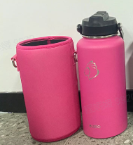 Buzio Duet Series Water Bottle with 2 Lids and Sleeve 1.2L