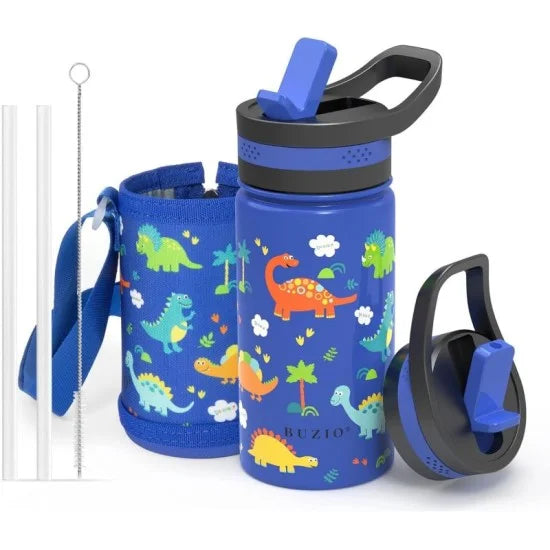 Buzio Kids Bottle with Straw Lid and Sleeve 500ML