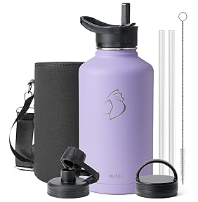 Buzio Trio Series Water Bottle with 3 Lids and Sleev 1.9L