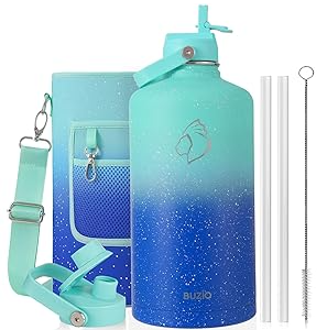 Buzio Duet Series Gallon Bottle with 2 Lids and Sleeve 3.8L