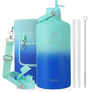 Buzio Duet Series Gallon Bottle with 2 Lids and Sleeve 3.8L